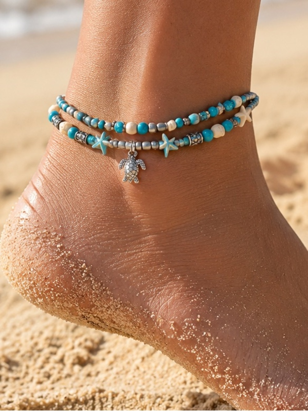 🐢 Beachy Turtle Anklet 🐢